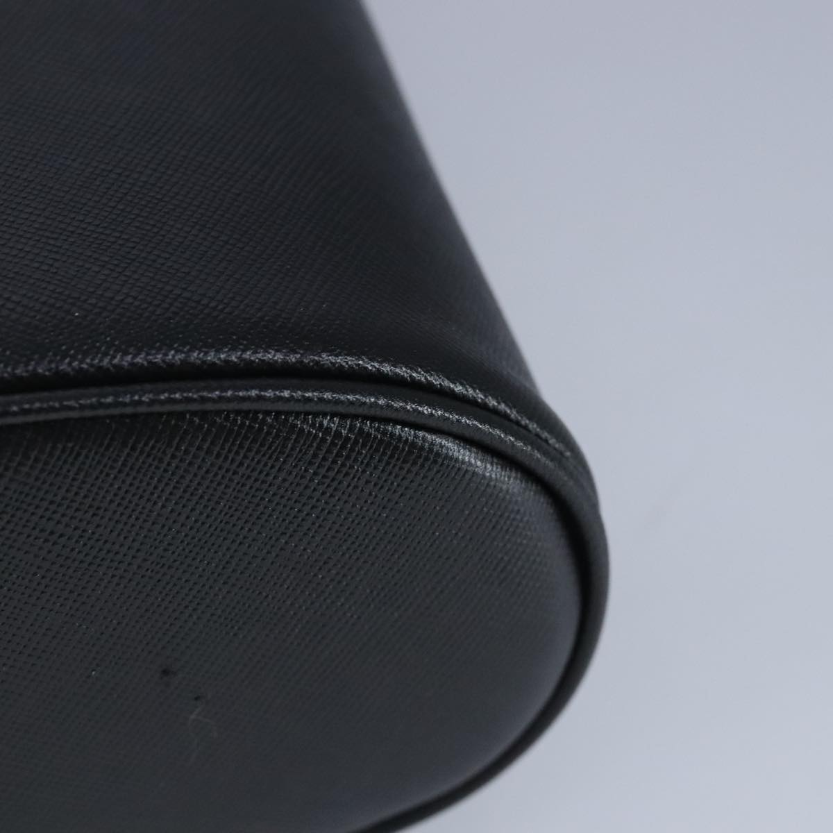 Salvatore Ferragamo Gancini Hand Bag Leather Black Gold Auth 97062AV