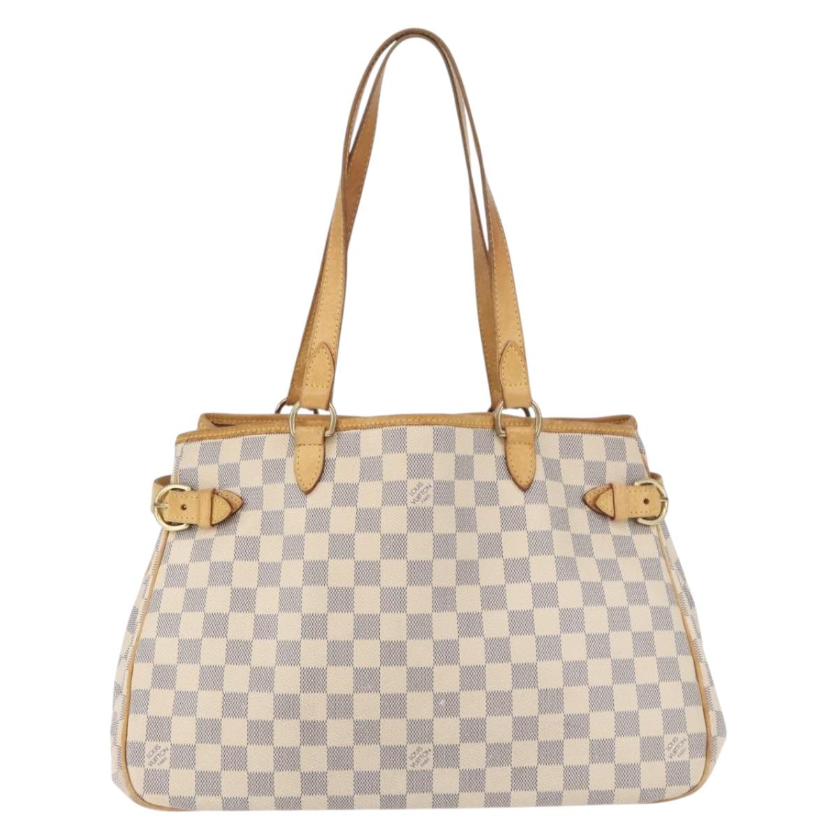LOUIS VUITTON Damier Azur Batignolles Horizontal Tote Bag N48172 LV Auth 97190