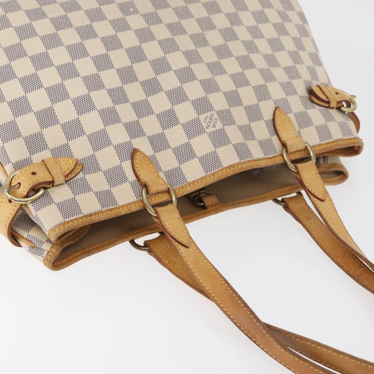 LOUIS VUITTON Damier Azur Batignolles Horizontal Tote Bag N48172 LV Auth 97190