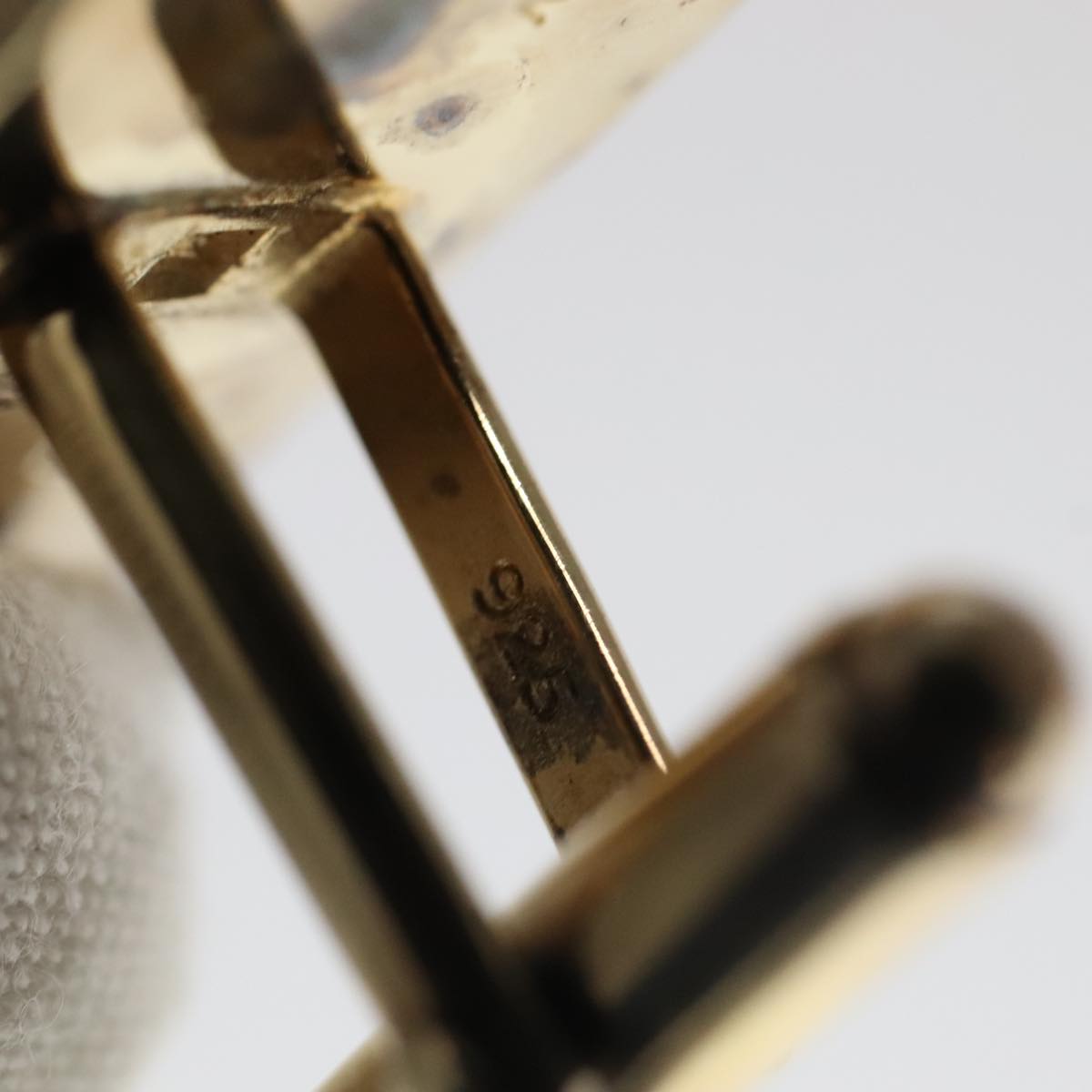 LOUIS VUITTON Damier Cuffs Buttons De Manchette Senior Tulle M65737 Auth 97339V