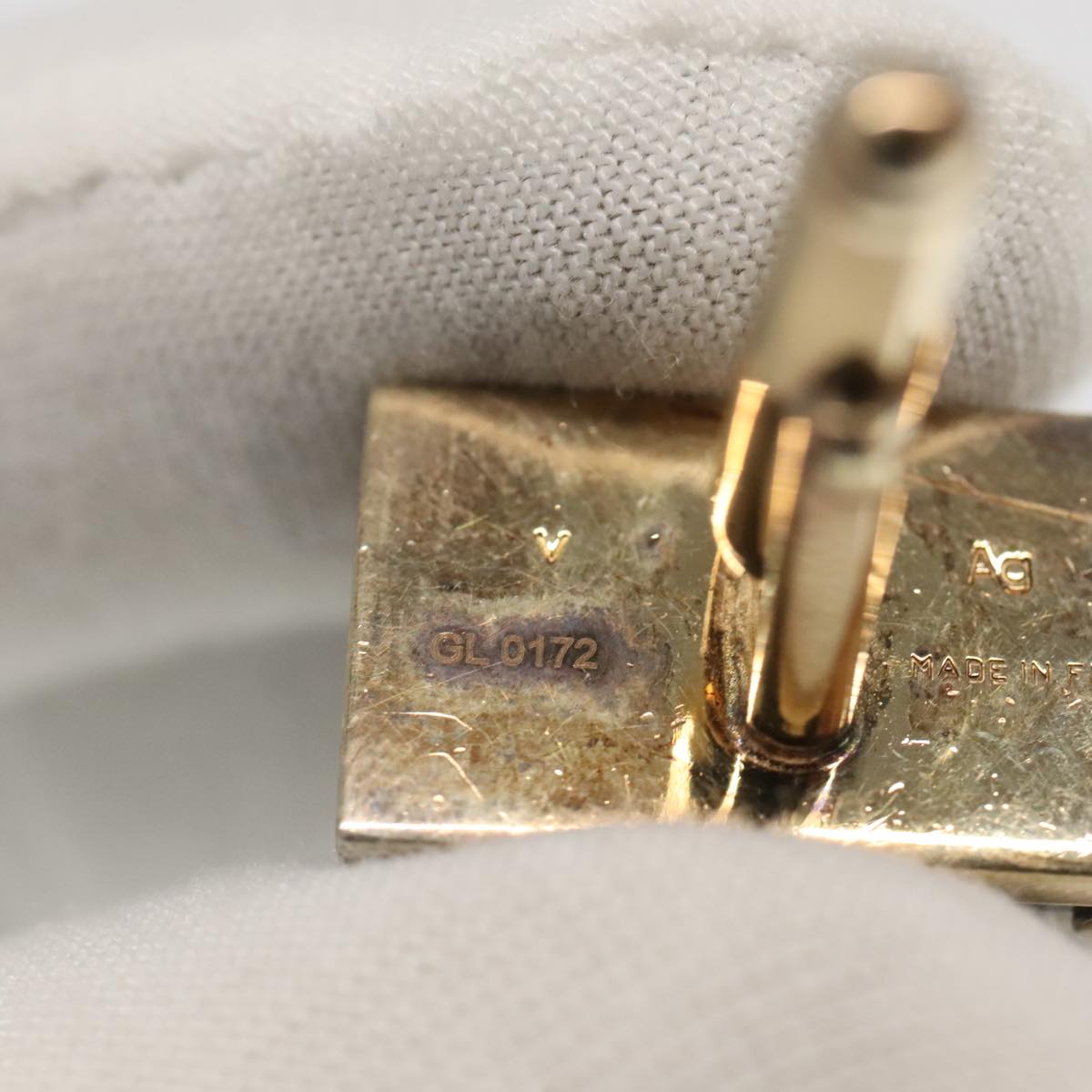 LOUIS VUITTON Damier Cuffs Buttons De Manchette Senior Tulle M65737 Auth 97339V