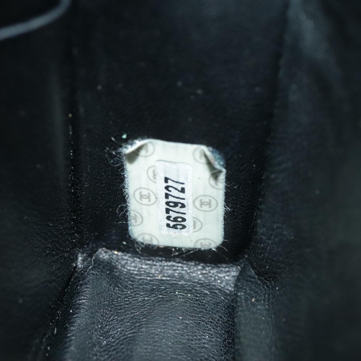 CHANEL Matelasse Hand Bag Leather Gold CC Auth 97386