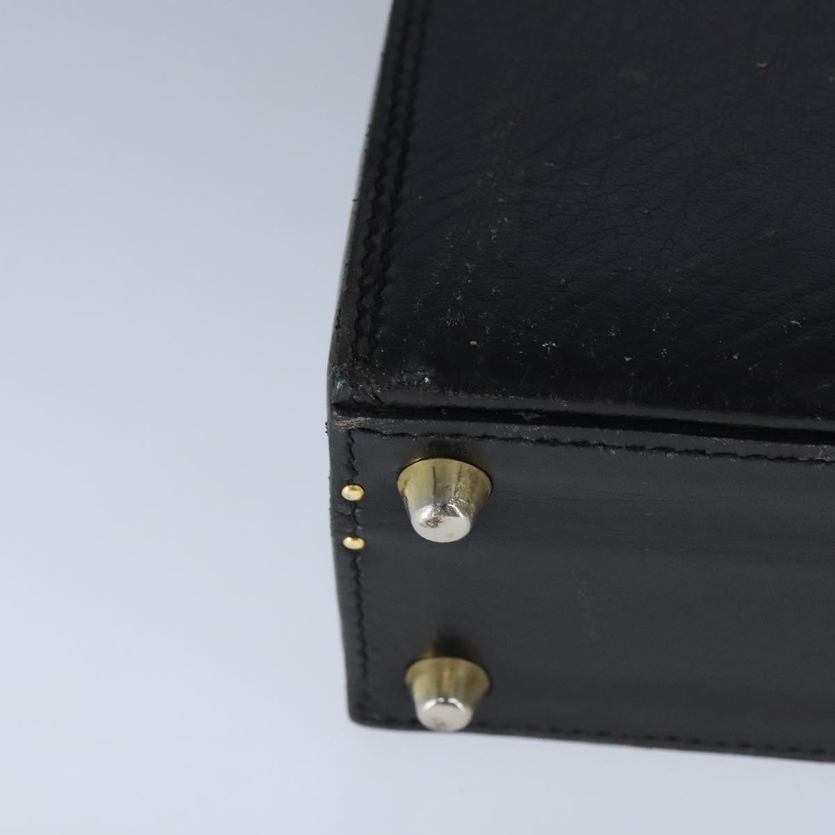 BALLY Attache Case Trunk Leather Black Auth 97465