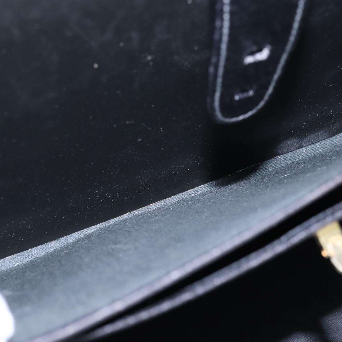 BALLY Attache Case Trunk Leather Black Auth 97465