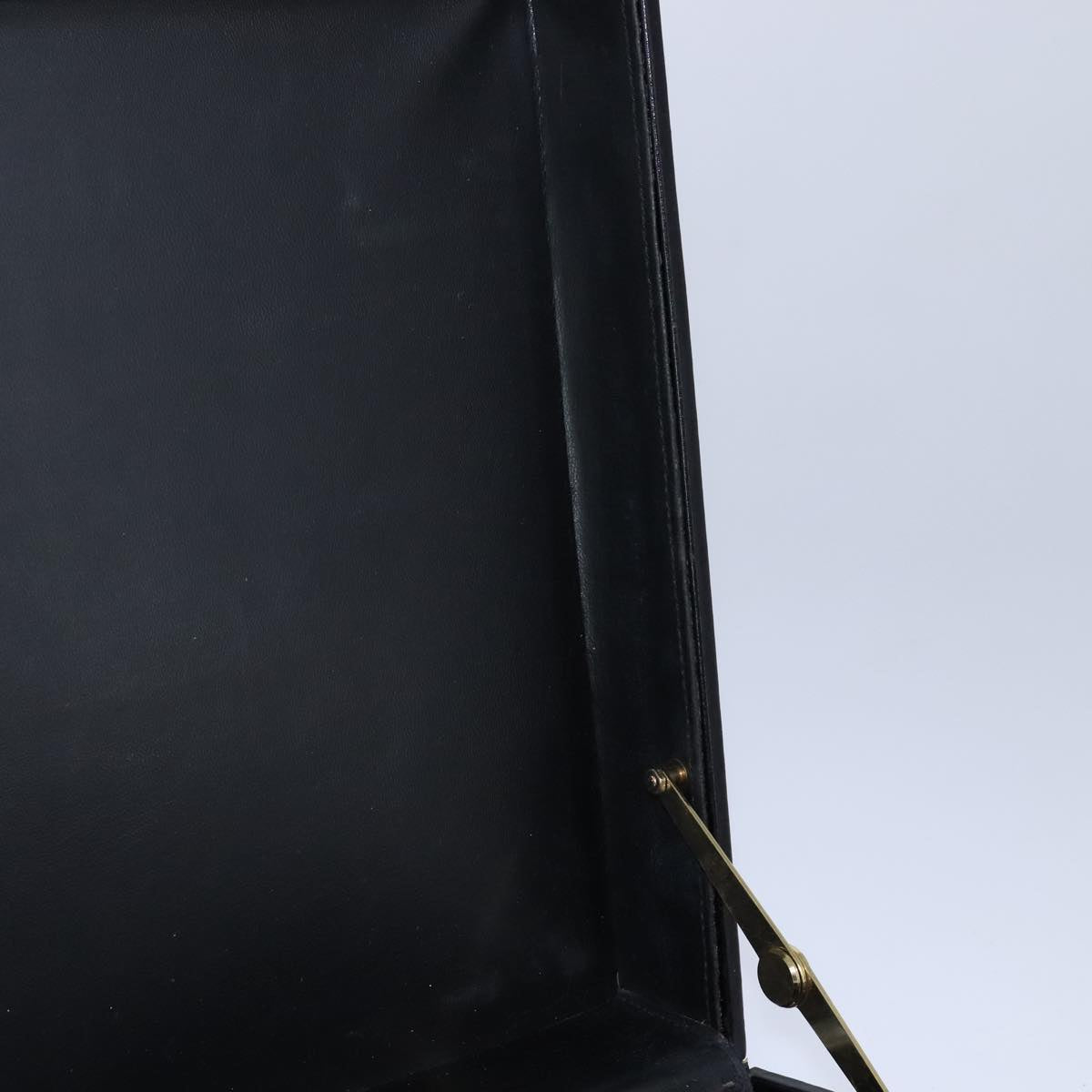 BALLY Attache Case Trunk Leather Black Auth 97465