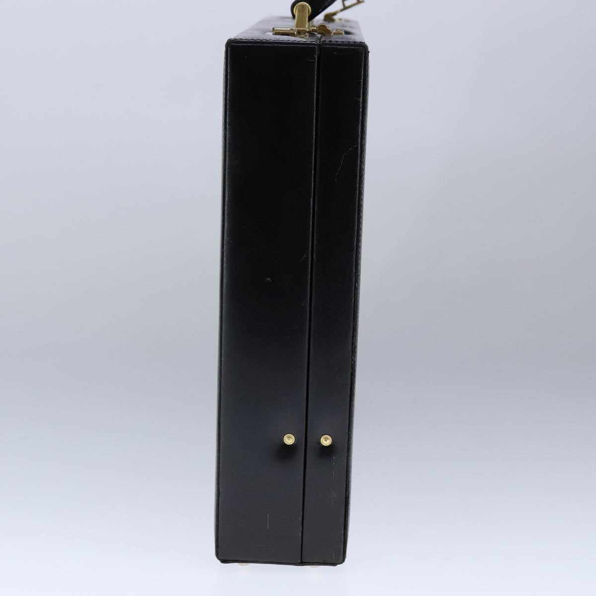 BALLY Attache Case Trunk Leather Black Auth 97465