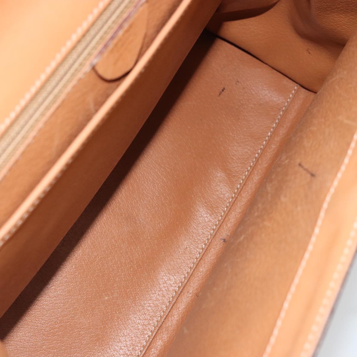 CELINE Macadam Canvas Hand Bag PVC Leather Brown Auth 97775