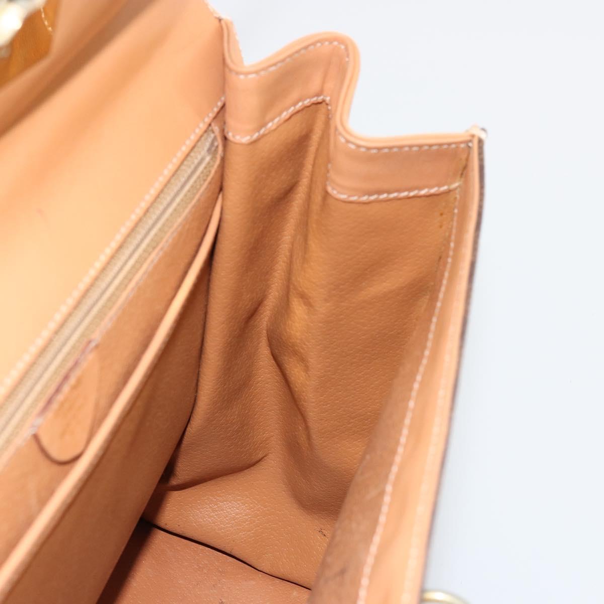 CELINE Macadam Canvas Hand Bag PVC Leather Brown Auth 97775