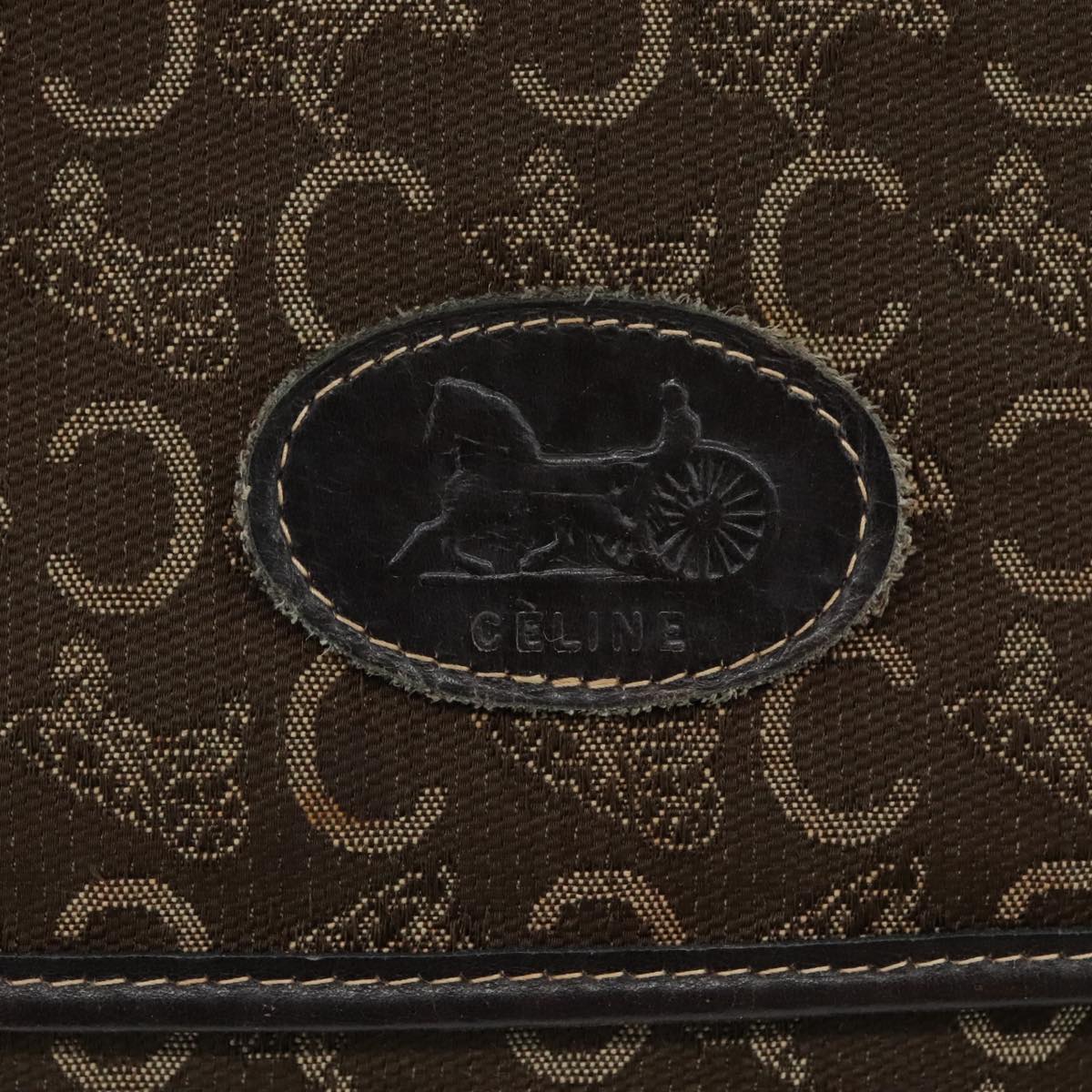 CELINE C Sulky Hand Bag Canvas Brown Auth 97779