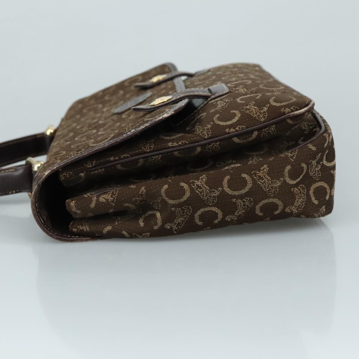 CELINE C Sulky Hand Bag Canvas Brown Auth 97779