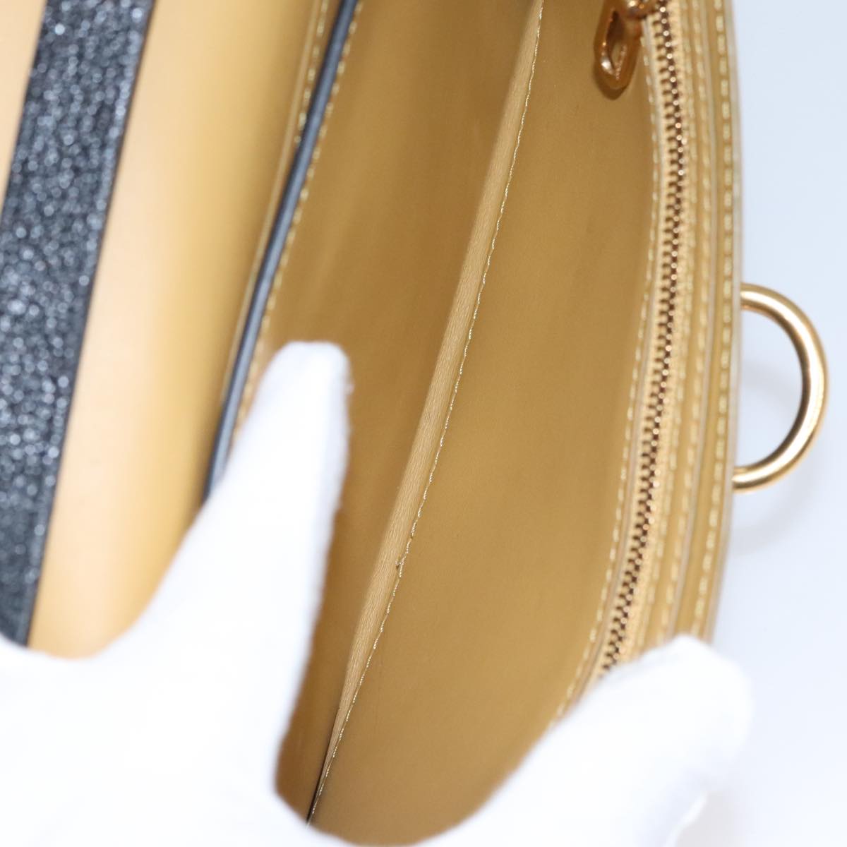 BURBERRY Shoulder Bag Leather Black Auth 97782