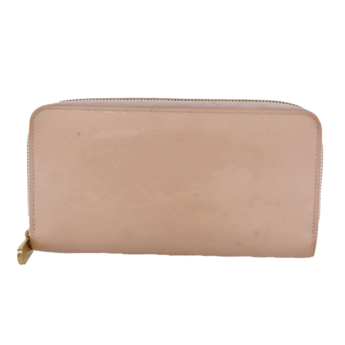 LOUIS VUITTON Monogram Vernis Zippy Wallet Rose Valerine M93522 LV Auth 97795