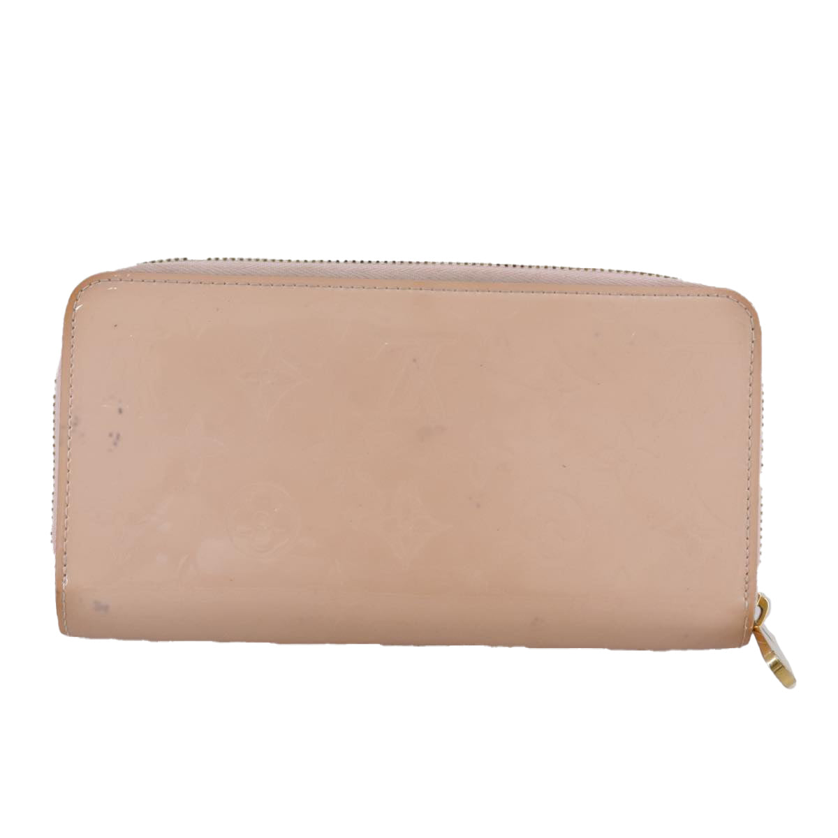 LOUIS VUITTON Monogram Vernis Zippy Wallet Rose Valerine M93522 LV Auth 97795