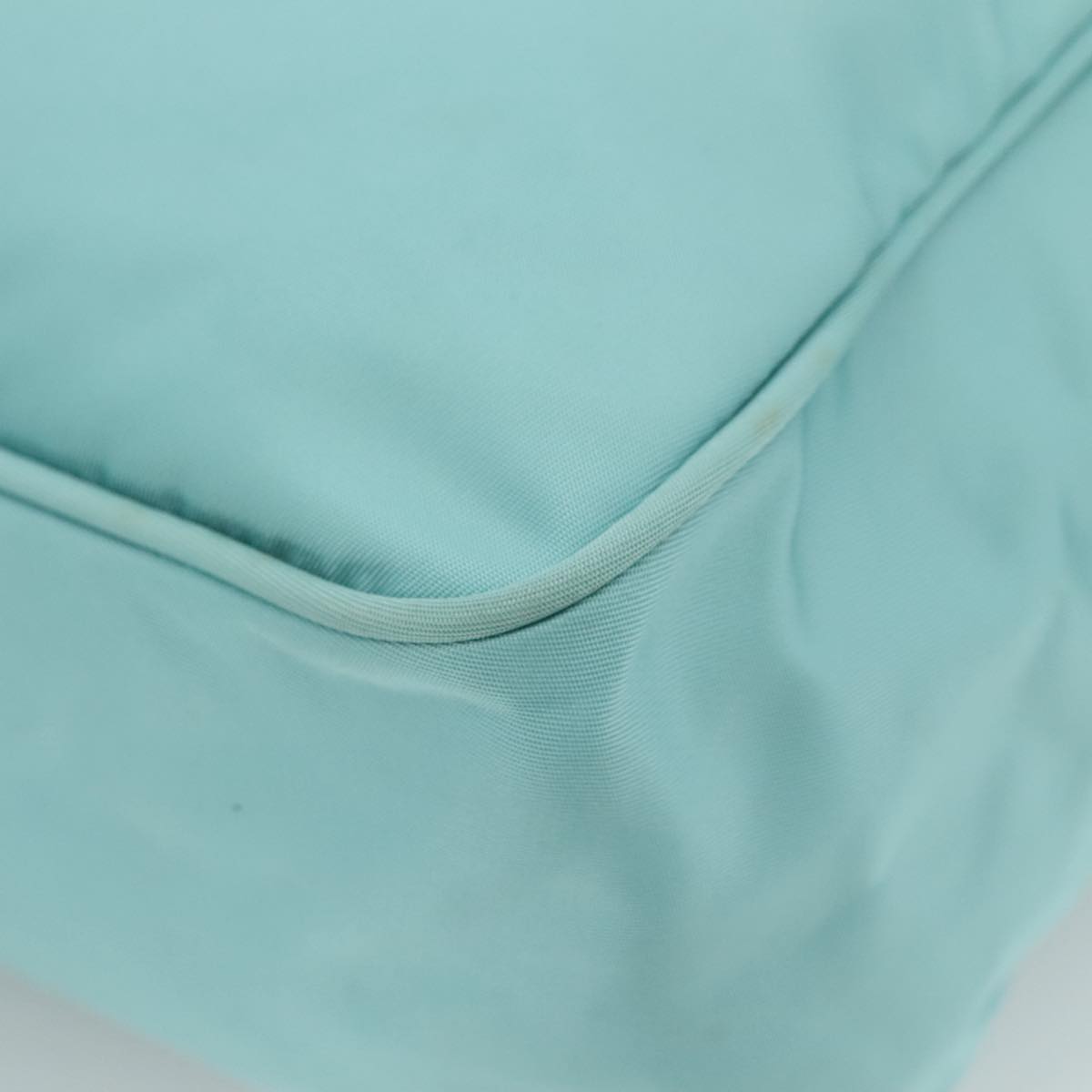 PRADA Shoulder Bag Nylon Light Blue Silver Auth 97798V