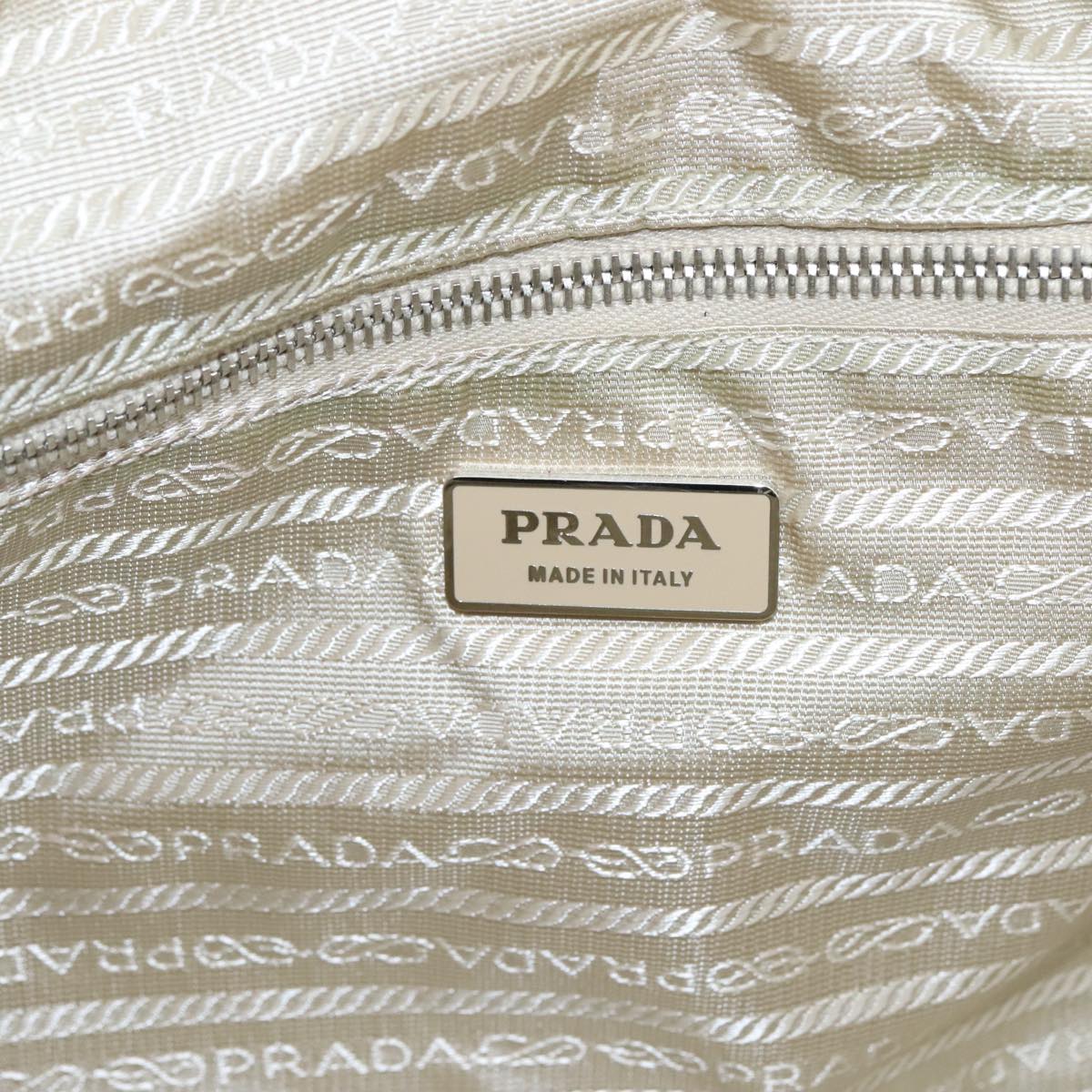 PRADA Shoulder Bag Nylon Light Blue Silver Auth 97798V