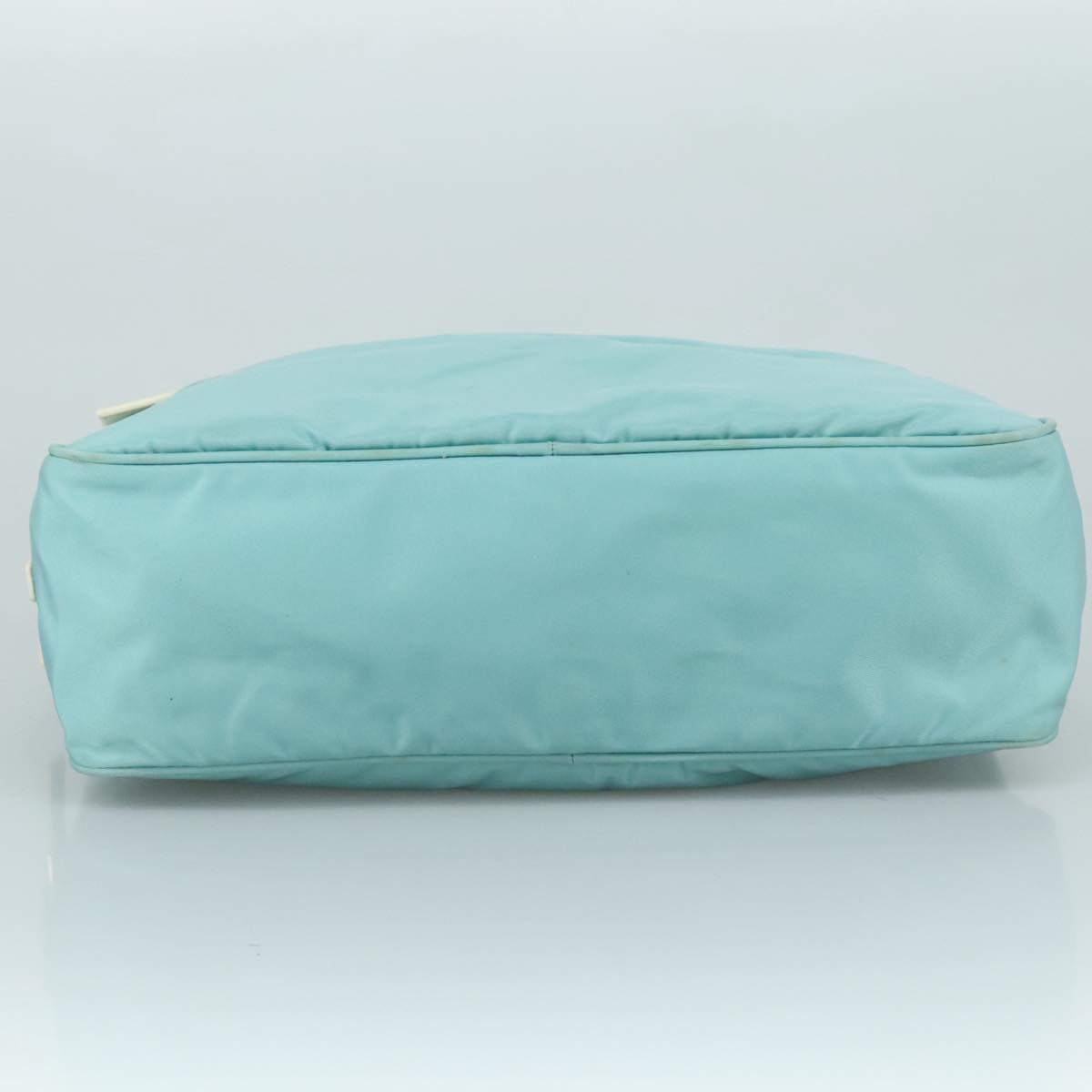 PRADA Shoulder Bag Nylon Light Blue Silver Auth 97798V