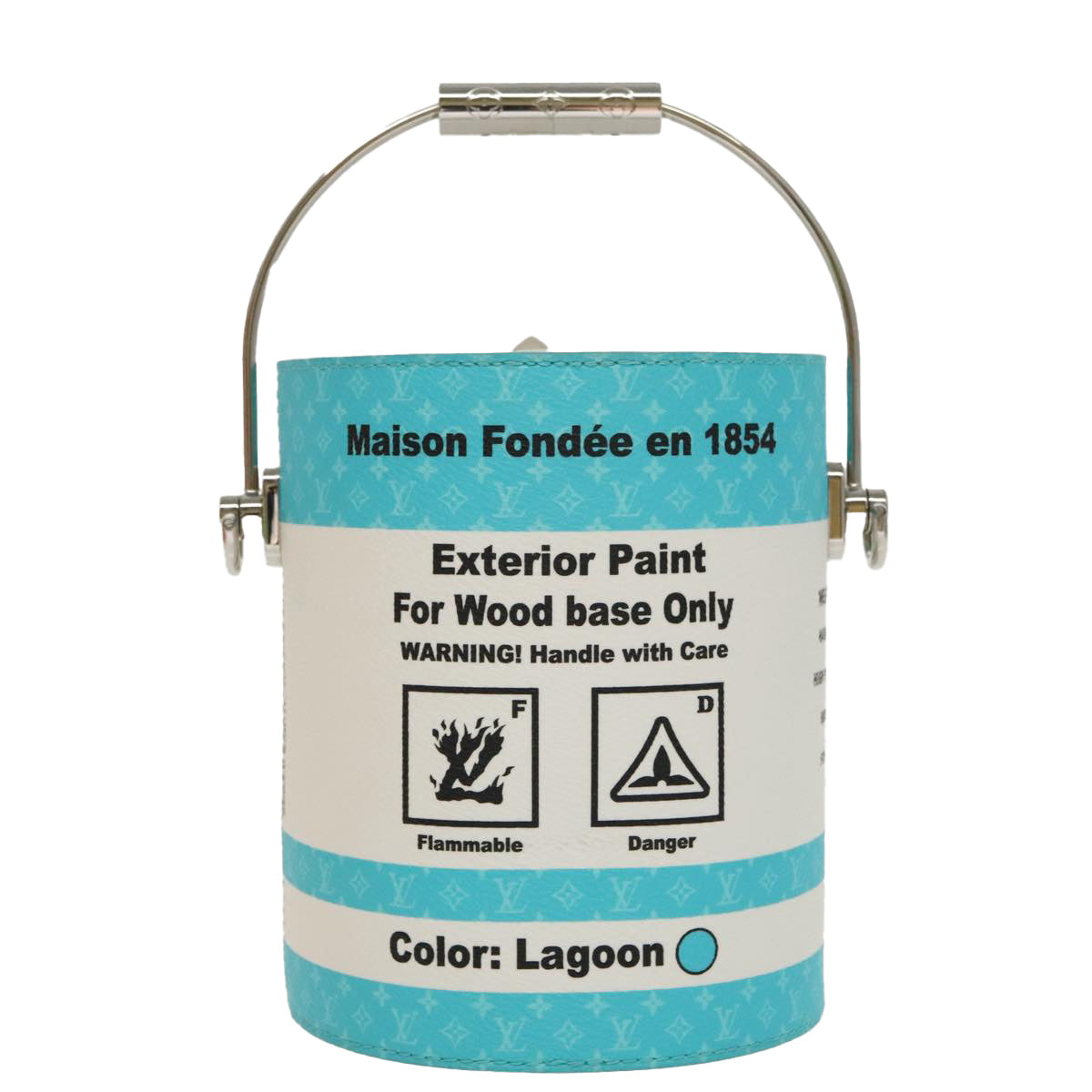 LOUIS VUITTON Monogram Painted Can Hand Bag PVC 2way Blue M81597 LV Auth 97849SM