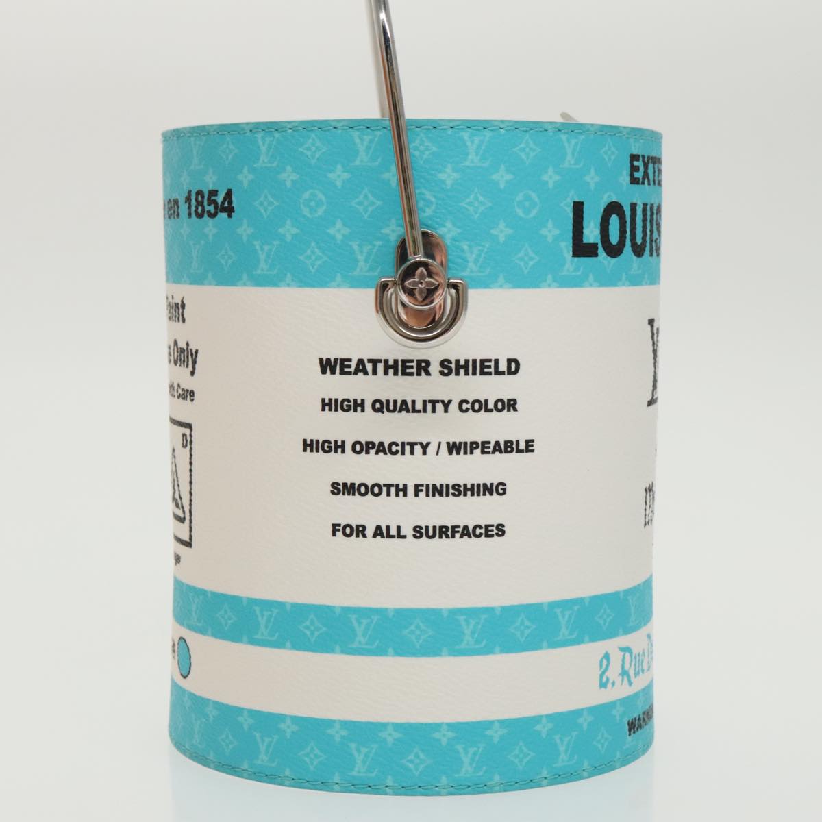LOUIS VUITTON Monogram Painted Can Hand Bag PVC 2way Blue M81597 LV Auth 97849SM