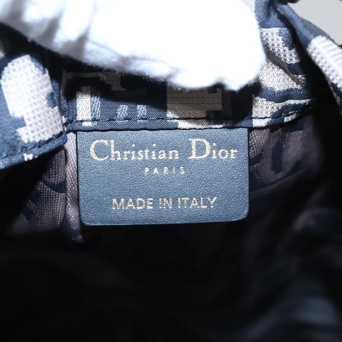 Christian Dior Trotter Canvas Hand Bag Navy Auth 97952SV