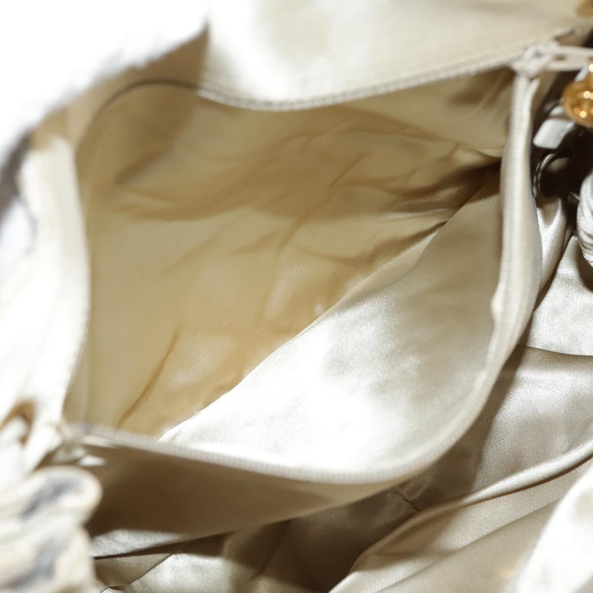 CHANEL Matelasse Big COCO Mark Chain Shoulder Bag Canvas Gray Gold CC Auth 97974