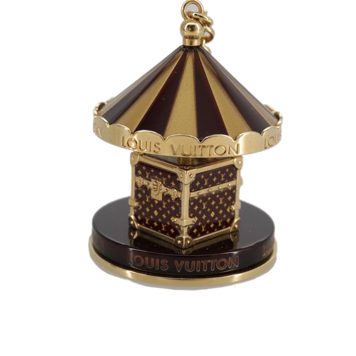 LOUIS VUITTON Bijoux Sac Carrousel Charm metal Gold M66782 LV Auth 97979SAM