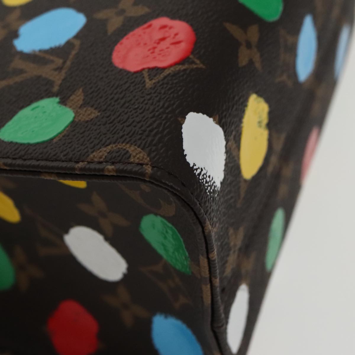 LOUIS VUITTON Monogram Yayoi Kusama On The Go PM Hand Bag M46380 LV Auth 98061SM