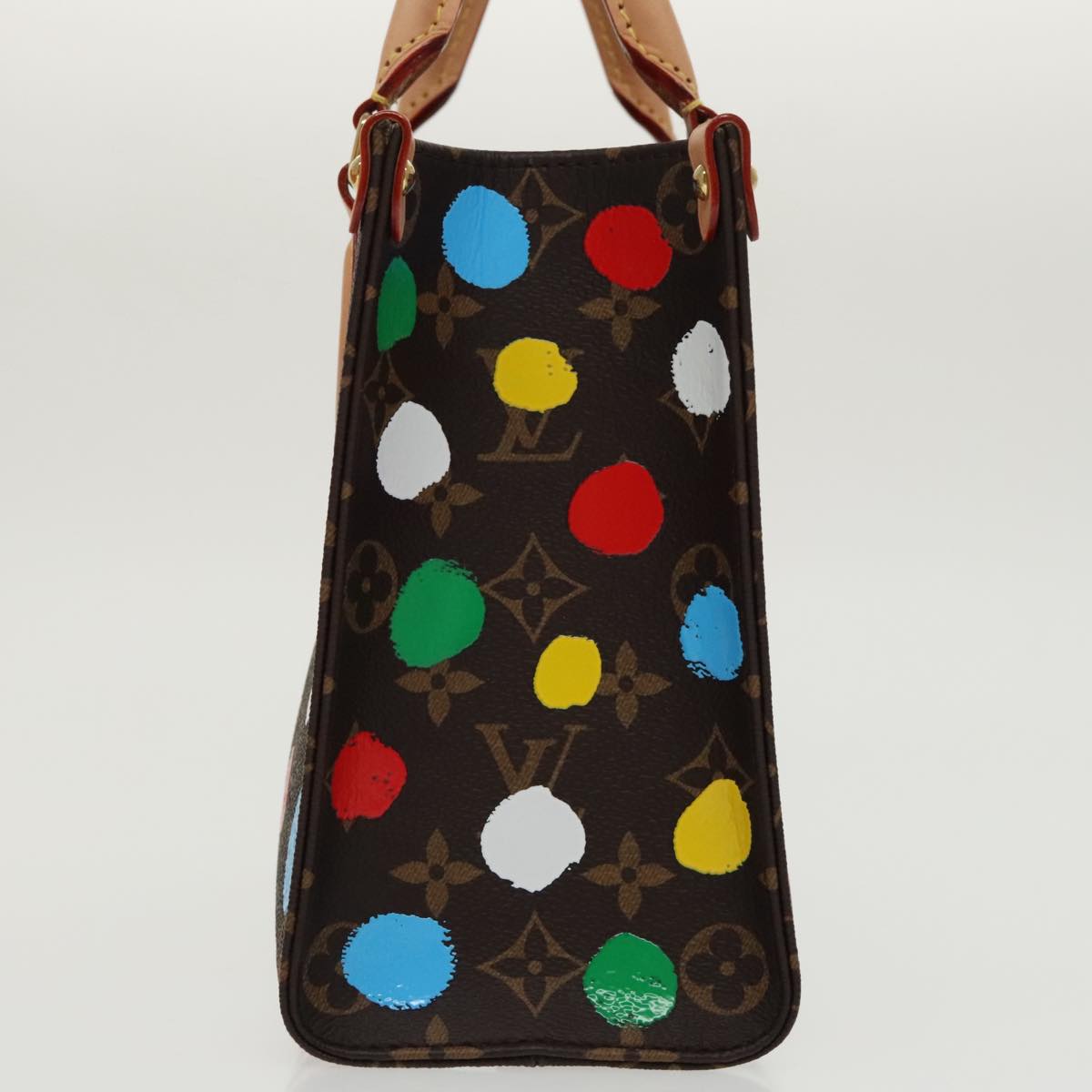 LOUIS VUITTON Monogram Yayoi Kusama On The Go PM Hand Bag M46380 LV Auth 98061SM