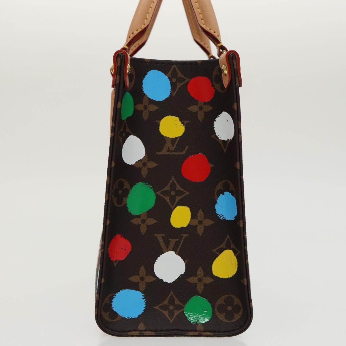 LOUIS VUITTON Monogram Yayoi Kusama On The Go PM Hand Bag M46380 LV Auth 98061SM