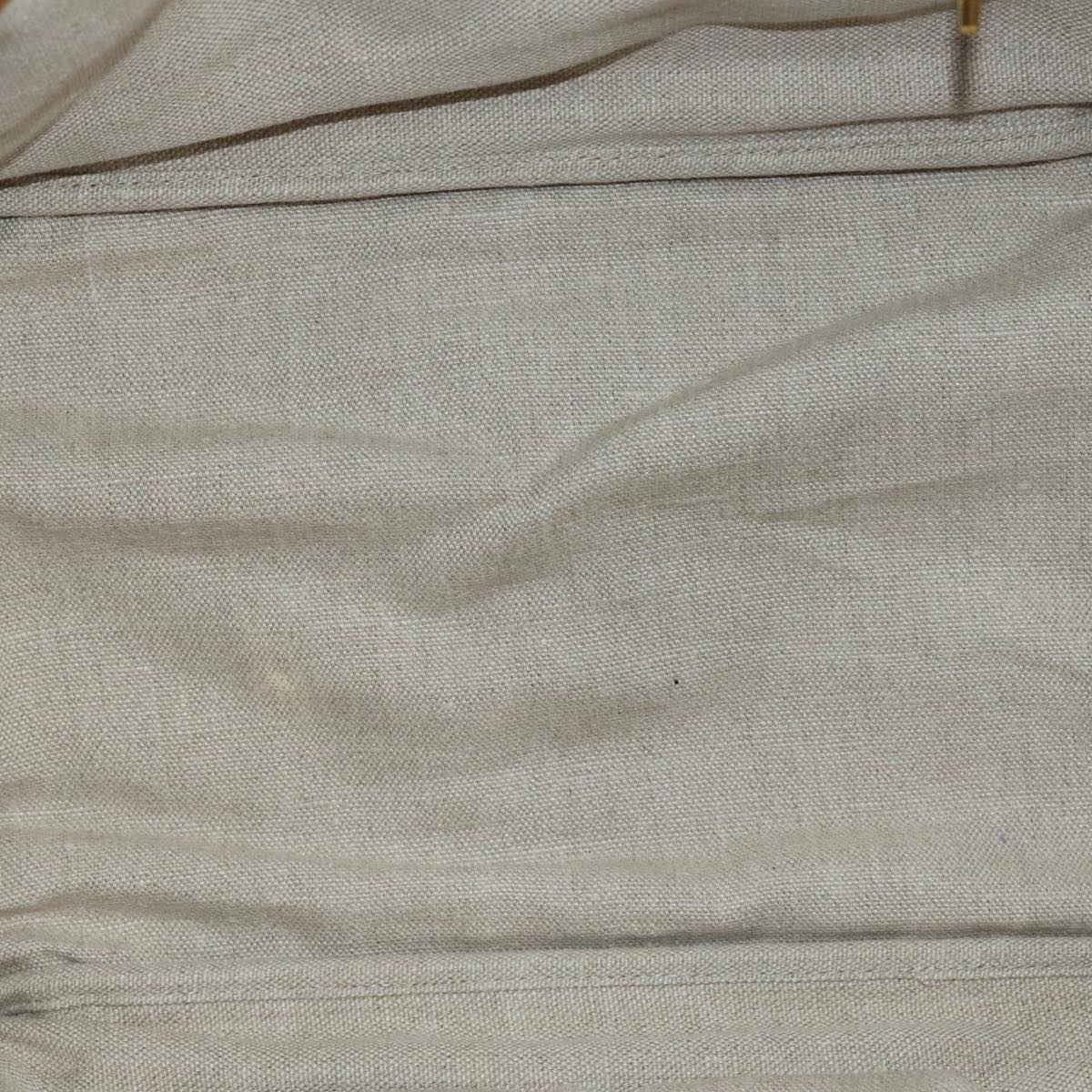 PRADA Canapa GM Hand Bag Canvas Black Orange gold Auth 98112V