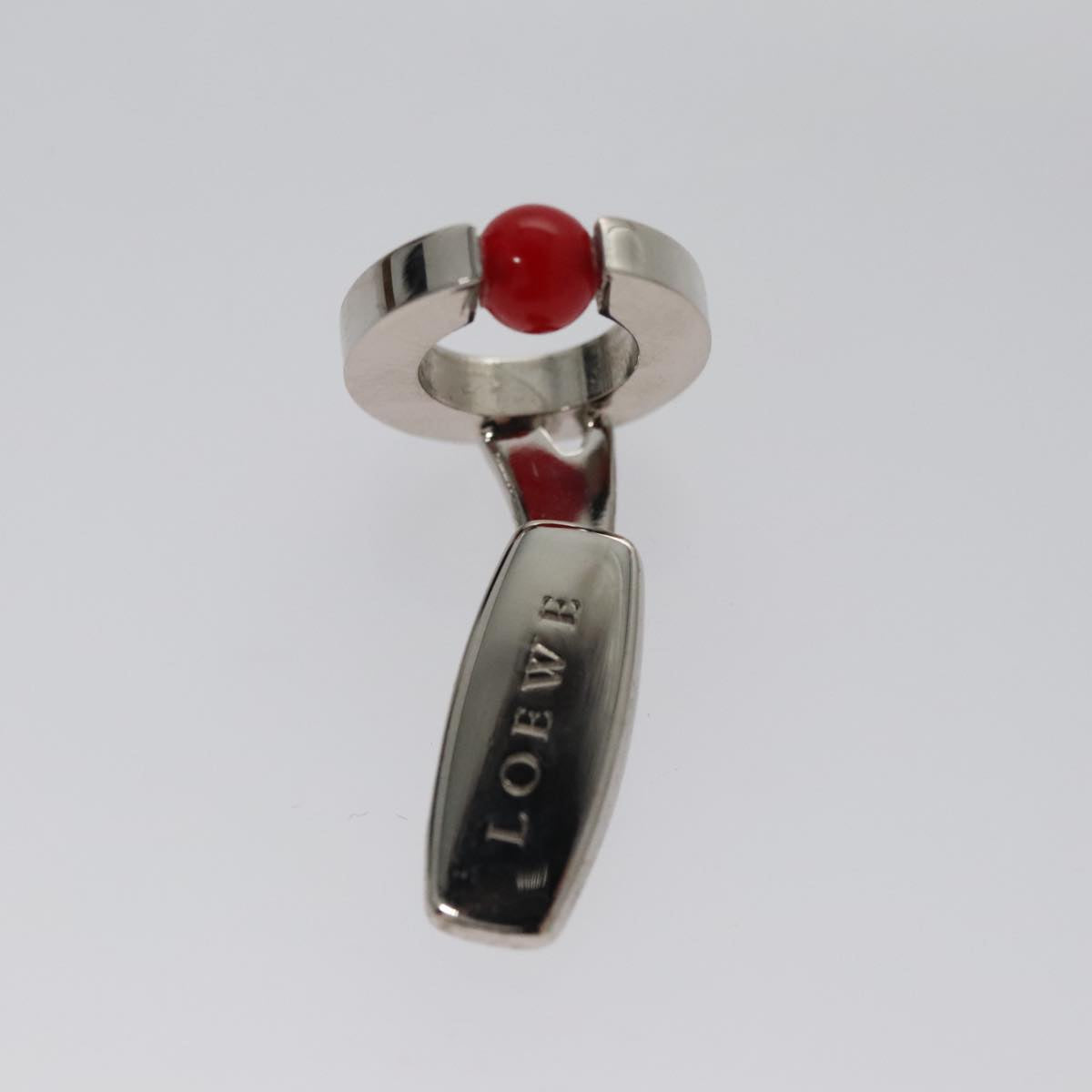 LOEWE Cuffs metal Silver tone Auth 98157