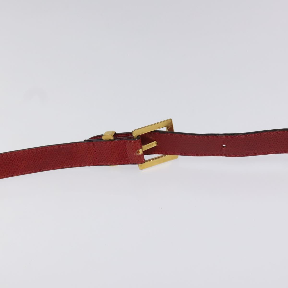 Salvatore Ferragamo Shoulder Bag Leather Red Auth 98267