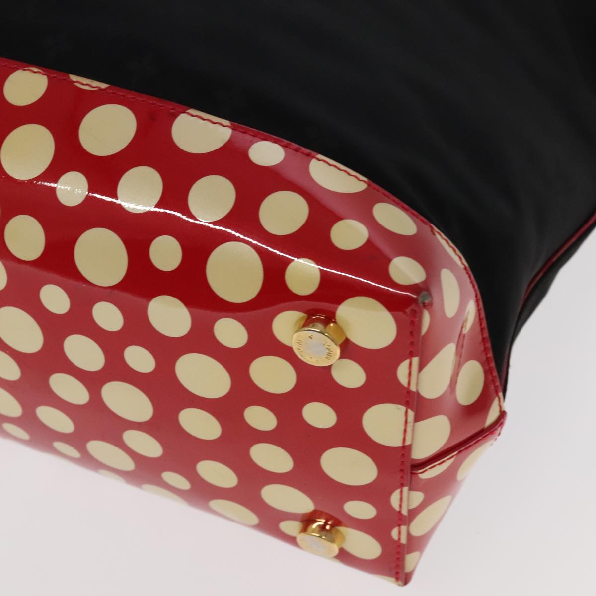 LOUIS VUITTON Vernis Dot Infinity Lockit MM Hand Bag M40681 LV Auth 98310V