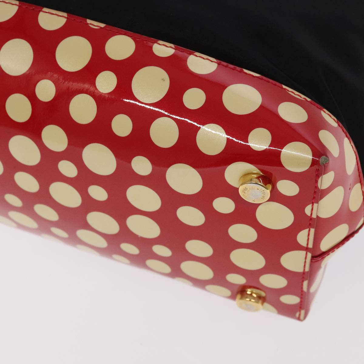 LOUIS VUITTON Vernis Dot Infinity Lockit MM Hand Bag M40681 LV Auth 98310V