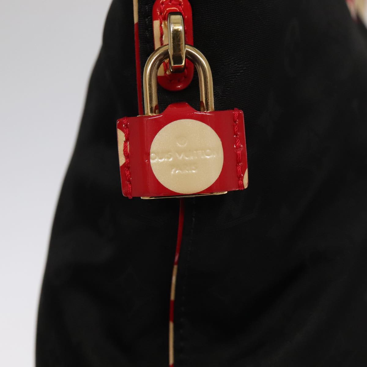 LOUIS VUITTON Vernis Dot Infinity Lockit MM Hand Bag M40681 LV Auth 98310V