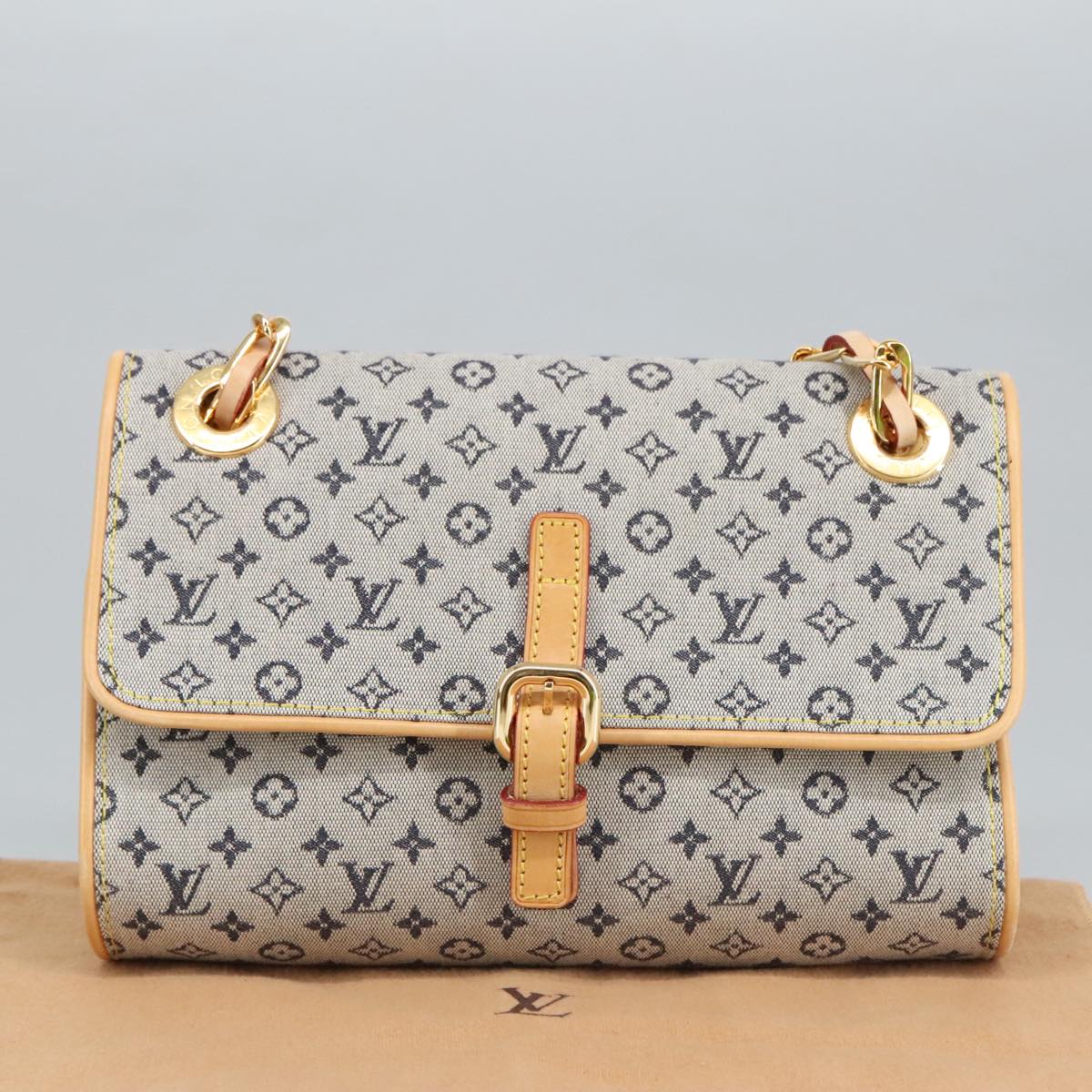 LOUIS VUITTON Monogram Mini Camille Chain Shoulder Bag Blue M92002 Auth 98527SAV