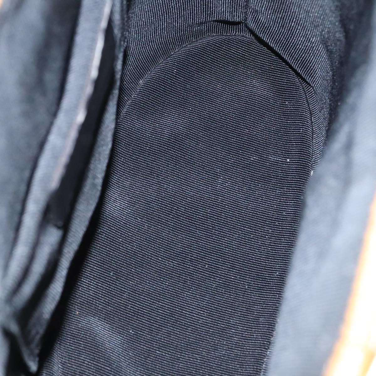 Salvatore Ferragamo Gancini Hand Bag Wicker Beige Gold Auth 98528AM