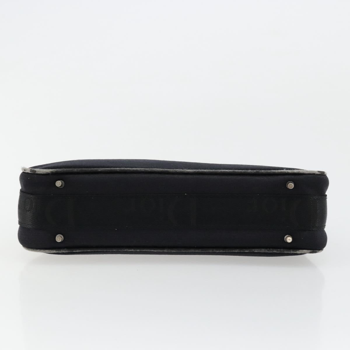 Christian Dior Hand Bag Canvas Black Auth 98592