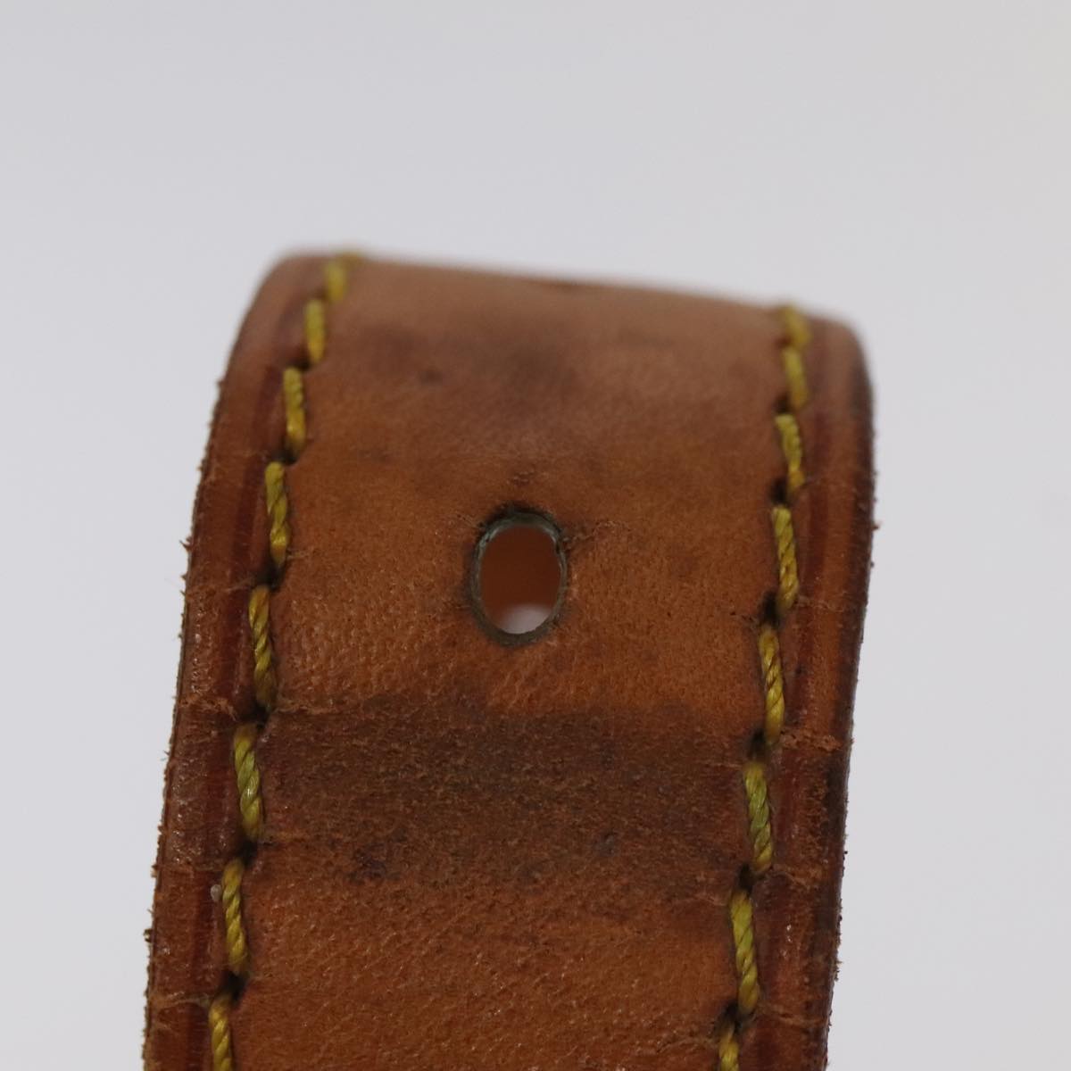 LOUIS VUITTON Adjustable Shoulder Strap Leather 35.8""""""""-42.9"""""""" Beige Auth 98613