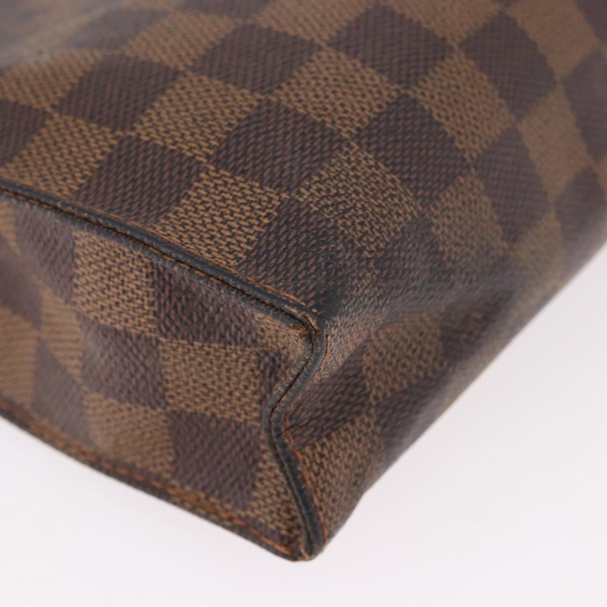 LOUIS VUITTON Damier Ebene Poche Toilette 26 Pouch N47543 LV Auth 98899