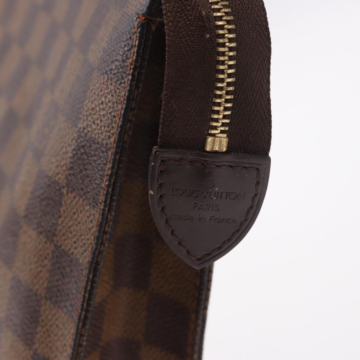 LOUIS VUITTON Damier Ebene Poche Toilette 26 Pouch N47543 LV Auth 98899