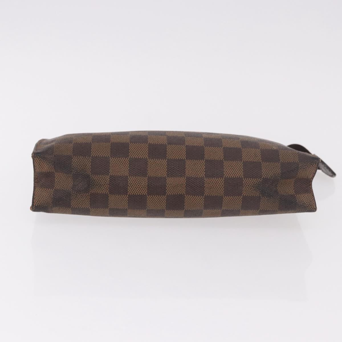 LOUIS VUITTON Damier Ebene Poche Toilette 26 Pouch N47543 LV Auth 98899