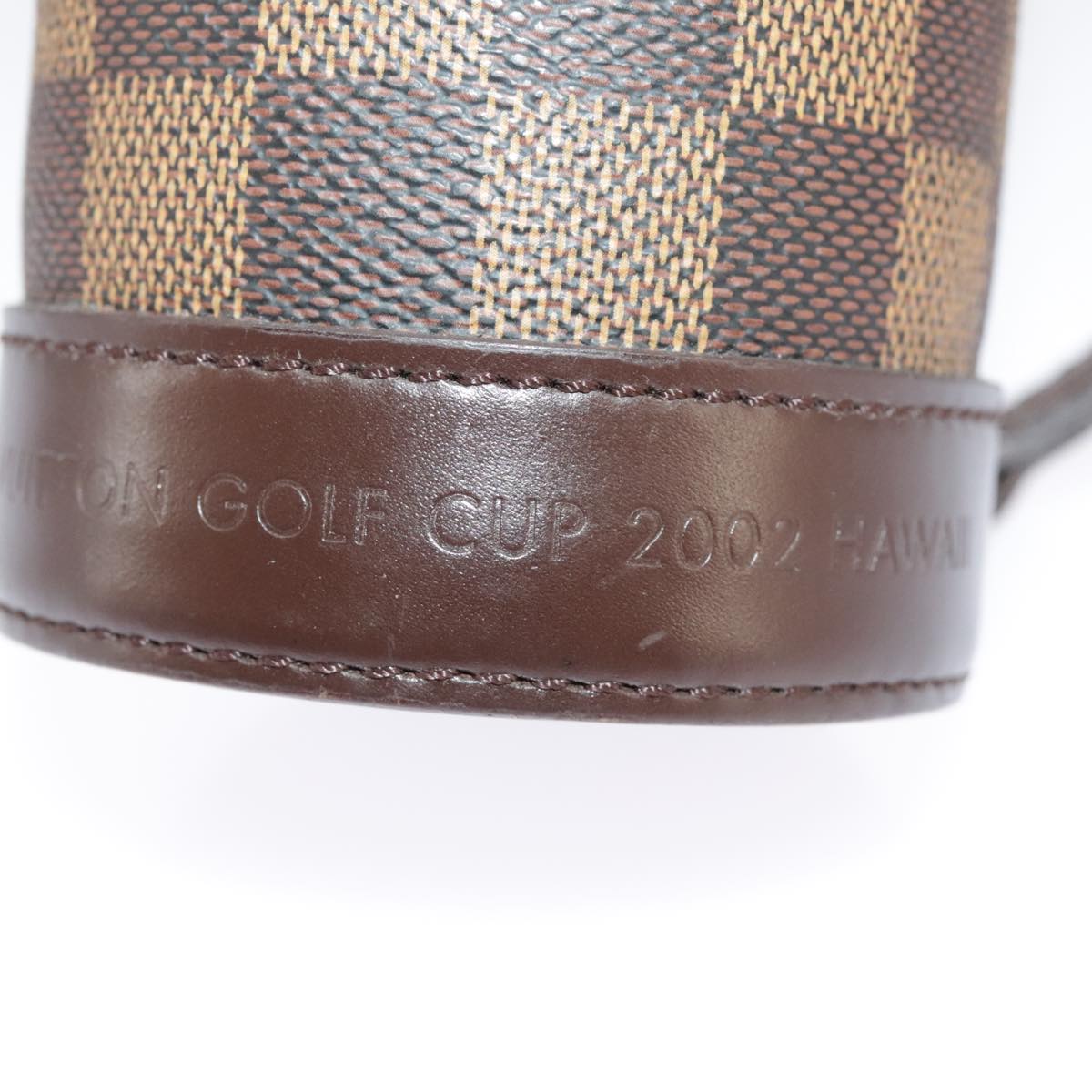 LOUIS VUITTON Damier Ebene GOLF CUP 2002 HAWAII Golf Ball Case M99119 Auth 98910V