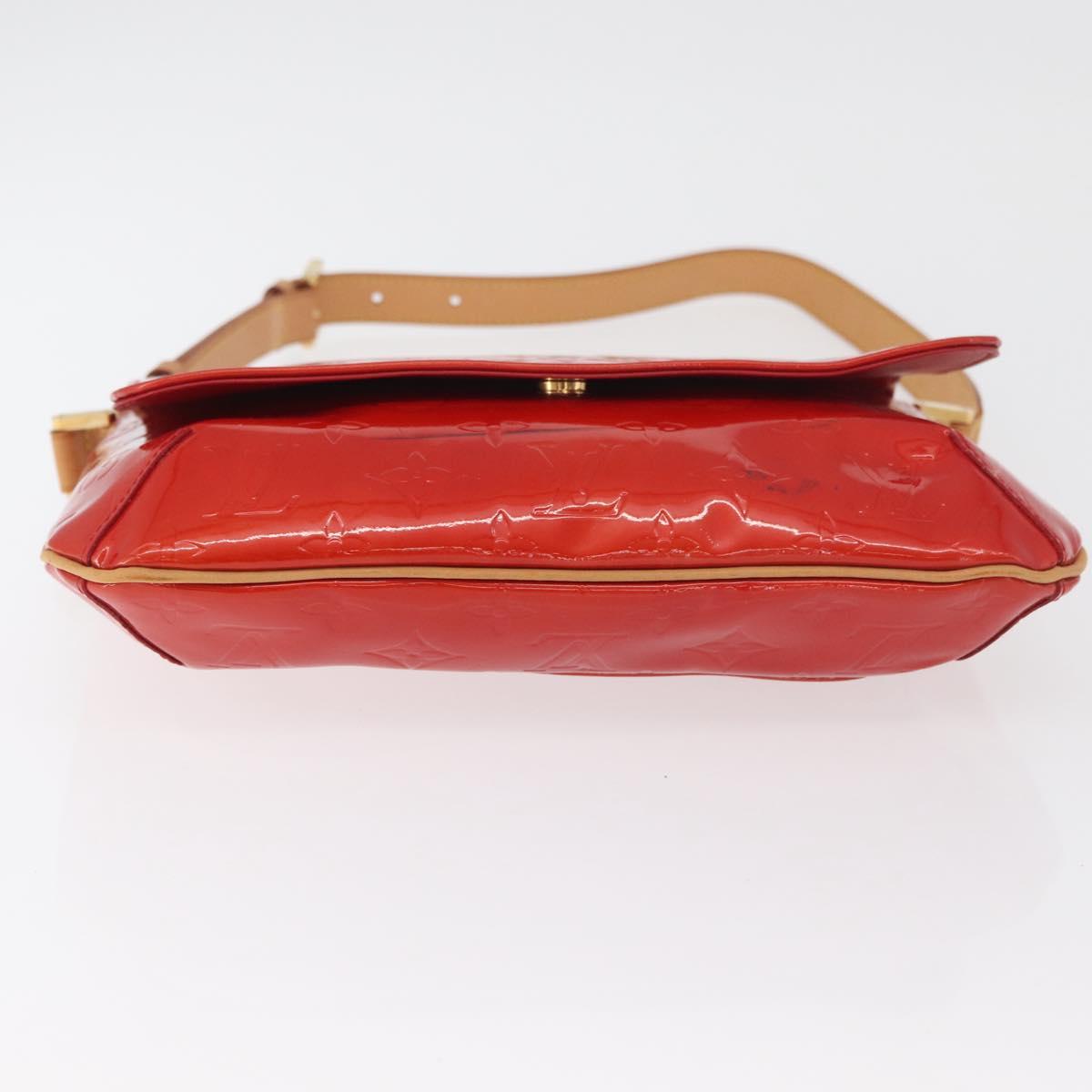 LOUIS VUITTON Monogram Vernis Thompson Street Shoulder Bag Red M91094 Auth 98973