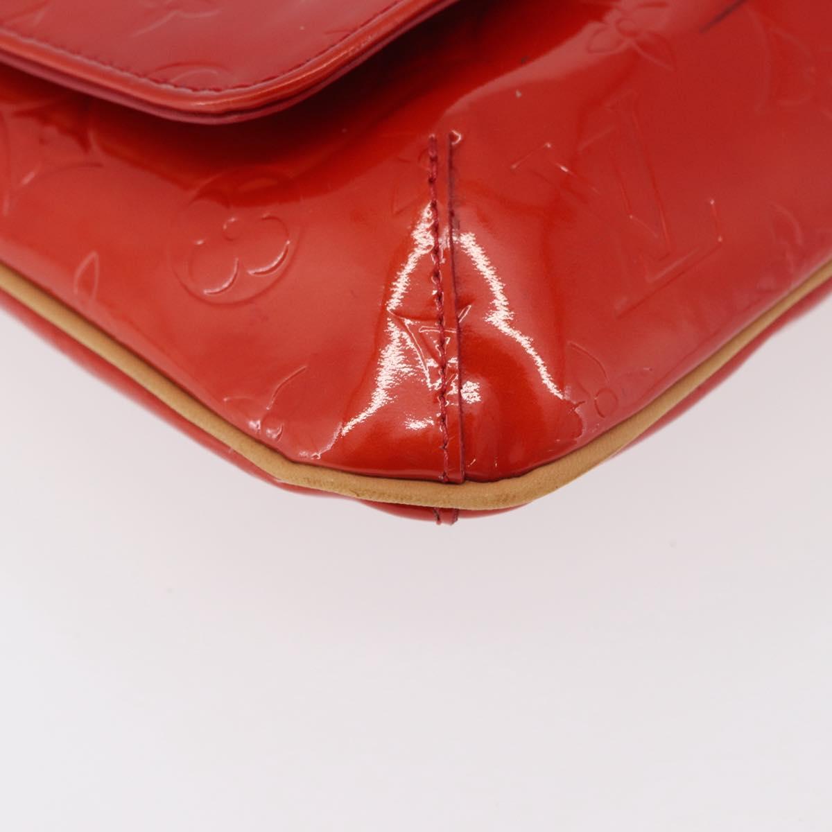 LOUIS VUITTON Monogram Vernis Thompson Street Shoulder Bag Red M91094 Auth 98973