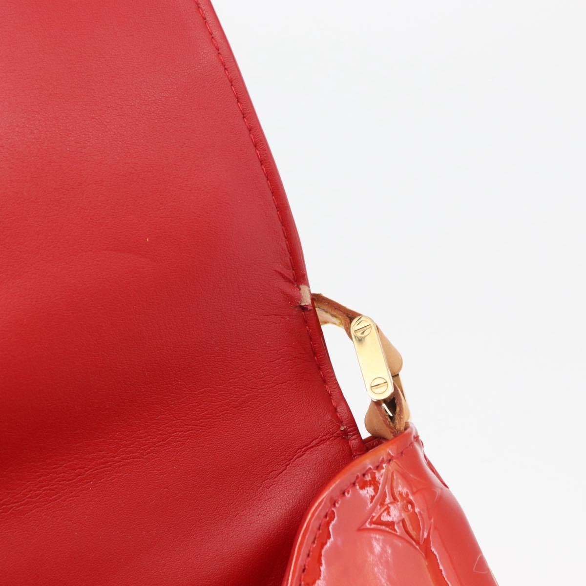 LOUIS VUITTON Monogram Vernis Thompson Street Shoulder Bag Red M91094 Auth 98973