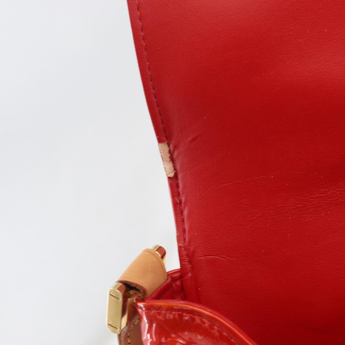 LOUIS VUITTON Monogram Vernis Thompson Street Shoulder Bag Red M91094 Auth 98973