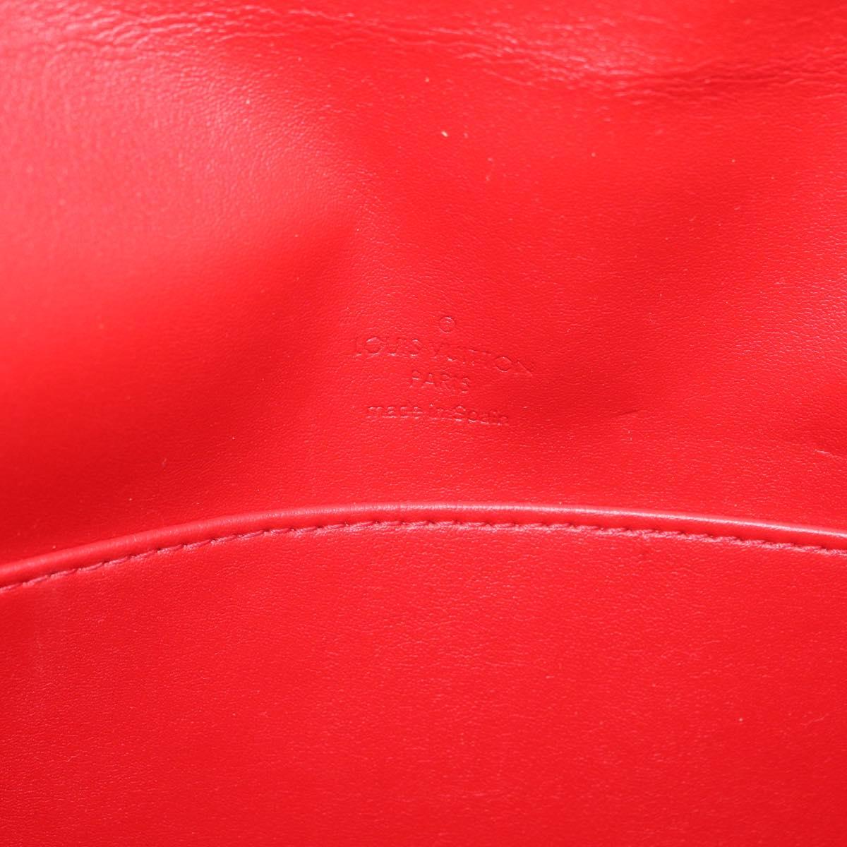 LOUIS VUITTON Monogram Vernis Thompson Street Shoulder Bag Red M91094 Auth 98973