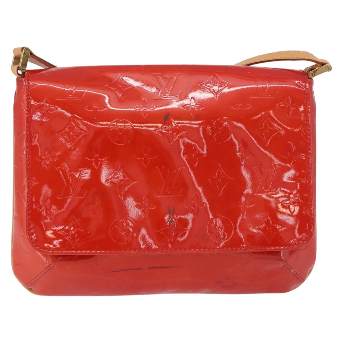 LOUIS VUITTON Monogram Vernis Thompson Street Shoulder Bag Red M91094 Auth 98973