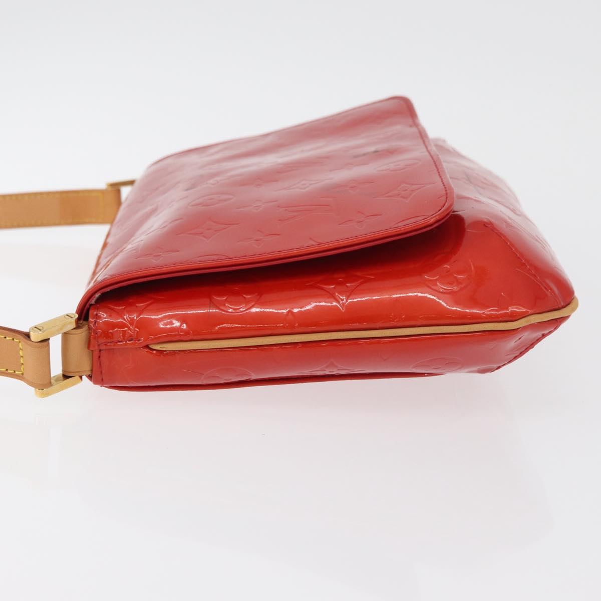 LOUIS VUITTON Monogram Vernis Thompson Street Shoulder Bag Red M91094 Auth 98973