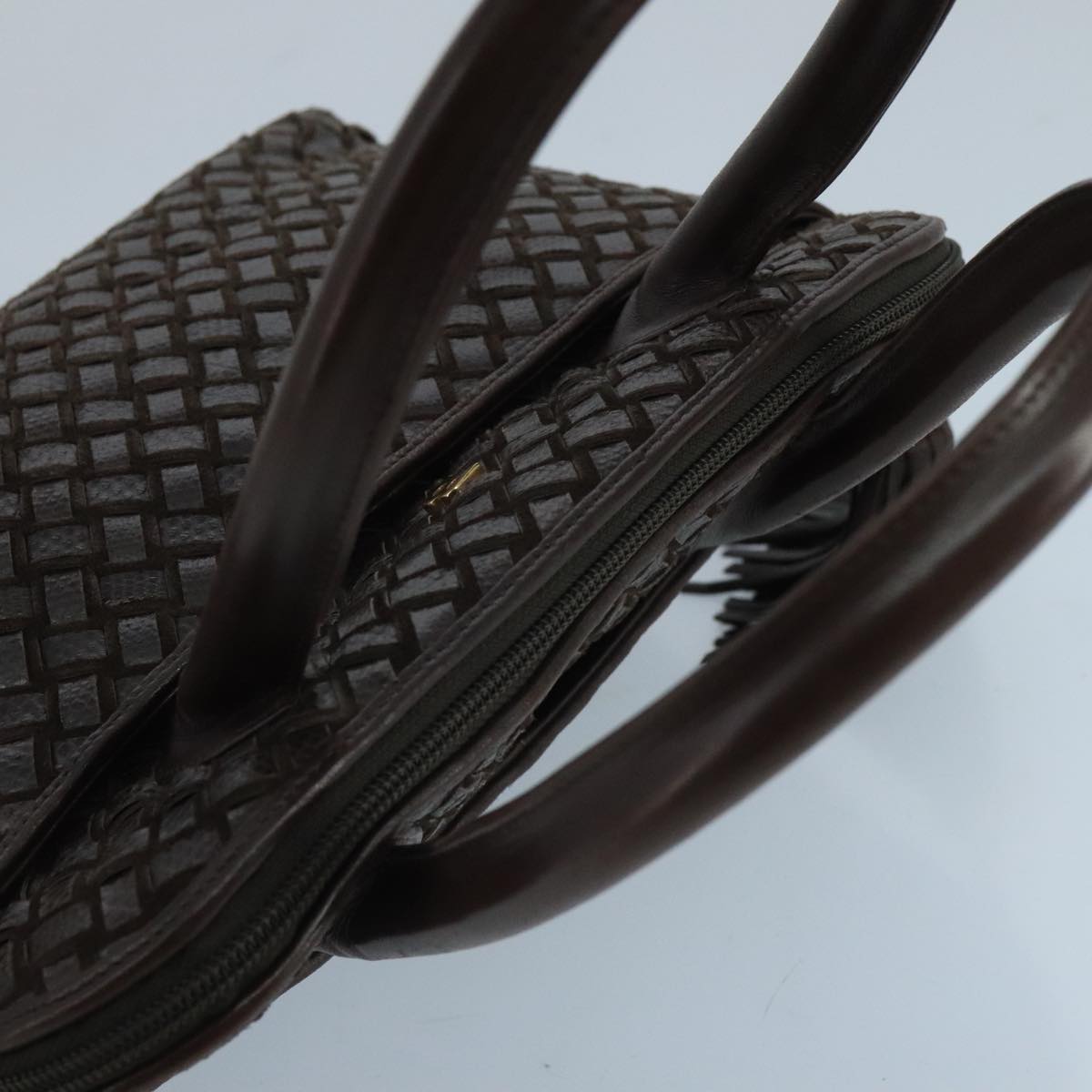 BALLY Hand Bag Leather Brown Auth 99175